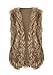 Tutorutor Women Sleeveless Front Open Coat Warm Faux Fur Vests Outwear
