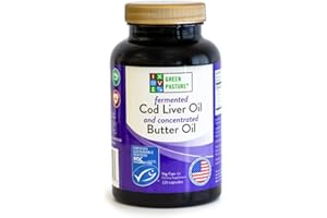 Green Pasture Fermented Cod Liver Oil Blend and Concentrated Butter Oil Blend - 120 Capsules