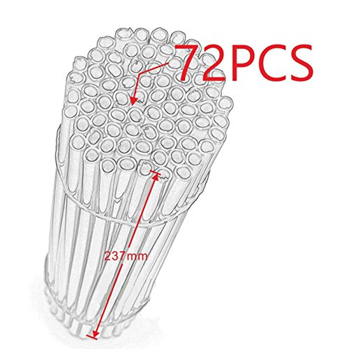 TESWNE 72Pcs Motorcycle Dirt Bike Wheel Rim Spoke Covers Wrap Decor Protector (White)