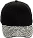 Crystal Case Studded Rhinestone Brim Adjustable Baseball Cap Hat (Black)