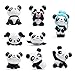 8 Pack Fridge Magnets Panda Refrigerator Office Magnets for Calendars Whiteboards Maps Resin Fun Decorative Decoration [Upgraded]