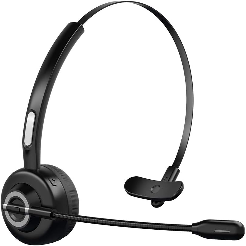 ZeaLife Bluetooth Headset, Wireless PC Headset with Noise Cancelling Microphone, Handsfree Calling On Ear Bluetooth 5.0 Headset for Conference, Office, Skype, Truck Driver, Call Center