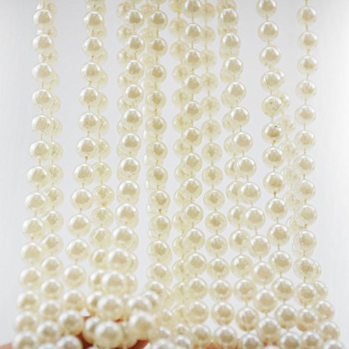 BoJia 10 mm Large Ivory Pearls Faux Crystal Beads by The Roll for Flowers Wedding Party Decoration - Thumbnail 4