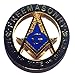 Equinox MR Delux Heavy Alloy Freemasonry Masons Cut Out Golden and Black Auto Emblem