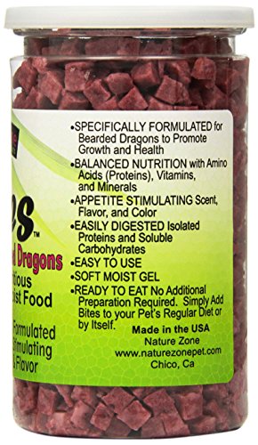 Nature Zone SNZ54621 Bearded Dragon Bites Soft Moist Food, 9-Ounce