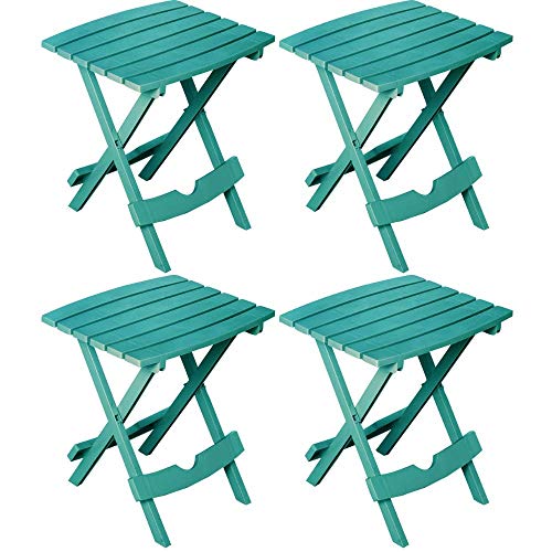 image for Adams Manufacturing 8500-48-3700 Plastic Quik-Fold Side Table Teal, Se