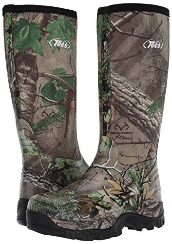 TECS Men's 16" Rubber Boots: Neoprene, Fleece Lining, Waterproof for Hunting, Camping, Fishing, Hiking and The Outdoors, Camo, 10 M US - Thumbnail 6