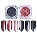 BORN PRETTY 2 Bottles Nail Iridescent Powder Rose Gold and Black Pearl Mirror Pigment Glitter manicuring Makeup Decoration Kit