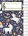 Music Notebook: Unicorn Blank Music Manuscript Paper: 12 Staves Per Page, 100 Pages of Staff Paper, by 