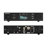 Topping DX5 II Fully Balanced DAC Headphone Amplifier 7600mW, ES9039Q2M x 2 Chip DSD512 768kHz DAC Amp Combo, USB/Optical/Coaxial/Bluetooth to RCA/XLR Line/6.35mm/4.4mm/4-pin XLR Earphone Amps (Black)