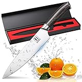 Best Kitchen Knife 8 Inch - Professional Chef Knife - Ultra Sharp Chefs Knife - German High Carbon Stainless Steel -Amazing Value with Sheath, Exquisite Gift Packaging & Booklet - CHEF'S PATH