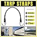 31″ Rubber Bungee Cords with Hooks – Heavy Duty Rubber Tie Down Straps, Flatbed Truck Bungee Straps with Stainless Steel Hooks – Pack of 10