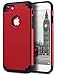 ULAK iPhone 7 Case Red, Slim Fit TPU Plastic & Hard PC Protection Hybrid Dual Layer Anti-Scratch Shock Absorbing Cover for Apple iPhone 7 4.7 inch, Red/Black
