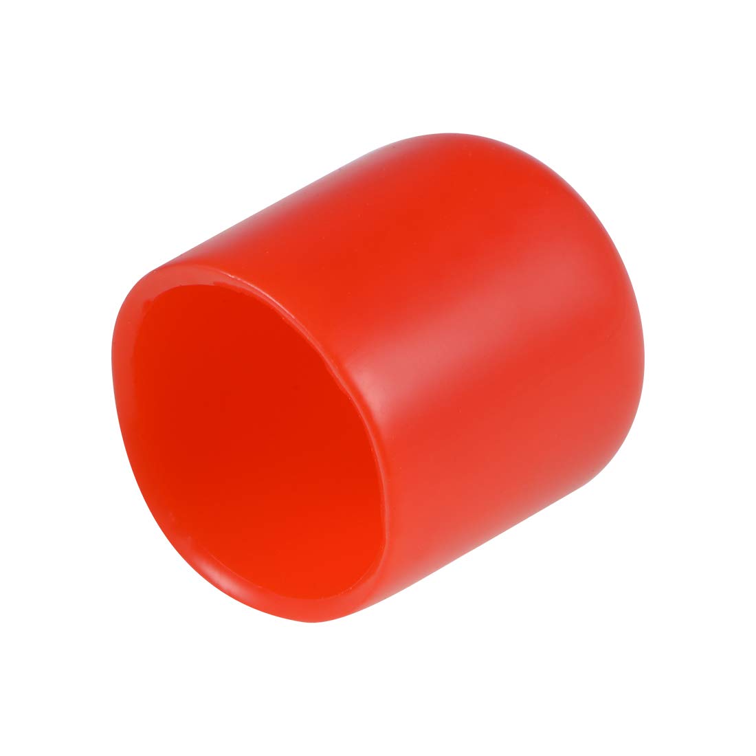 sourcing map 25pcs Rubber End Caps 5/8"(16mm) ID Vinyl Round End Cap Cover Screw Thread Protectors Red