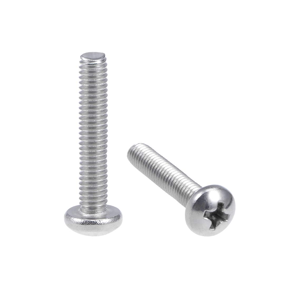 sourcing map M4x22mm Machine Screws Pan Phillips Cross Head Screw 304 Stainless Steel Fasteners Bolts 30Pcs
