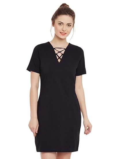 cross neck bodycon dress