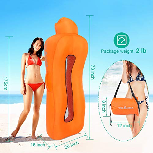 Tolaccea Luftsofa Luftsack,Wasserdichter Aufblasbares Sofa Air Lounger, Aufblasbare Liege,tragbares Aufblasbarer Sitzsack Mit Tragebeutel,ideal für Camping,Strand,Outdoor