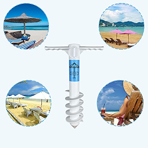 REFFU Heavy Duty Beach Umbrella Sand Anchor, Umbrella Holder Stand with