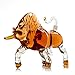 The Wine Savant Charging Bull Decanter, El Matador, Wall Street Bull, Charging Head Forward Animal Bullfighter Liquor Decanter Made For Bourbon, Whiskey, Scotch, Zodiac Shape Clear 1000ml Dispenser