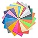 Premium Heat Transfer Vinyl Sheets - 12” x 10” Iron On Htv Vinyl Sheets Pack Set of 20 Assorted Colors Use with Cricut Silhouette Cameo Starter Bundle