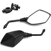 CyanHall Rearview Mirror 10mm Clockwise 7/8" Handle Bar Mount Clamp Threaded Mounting Bolt-Fits for Kawasaki, Suzuki, Honda, 