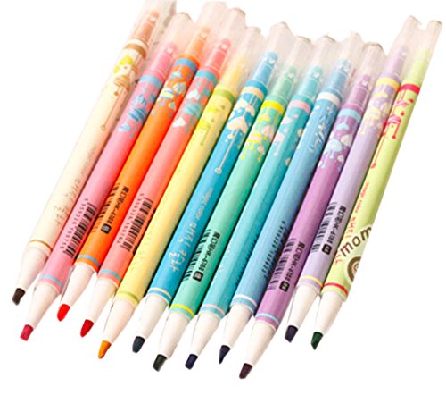 Set of 6 Highlighter Fluorescent Marker Pen, Random Color