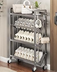 3 Tier All-Metal Rolling File Cart with Locking