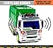 ToyThrill Friction Powered Garbage Sanitation Toy Truck with Lights and Sounds for Kids