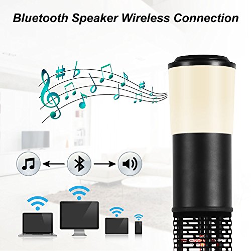 Star Patio Outdoor Freestanding Electric Patio Heater with Bluetooth Speaker, LED Light, Column Outdoor Heater Suitable as a Balcony Heater, Verandah Heater, BBQ Party Heater