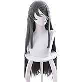 Xingwang Queen Anime Cosplay Long Straight Dark Gray Wig for Women's Party