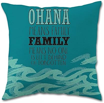 Ohana Means Family Pillow Cases (18x18 Inch Twin Side)