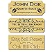 EnMEngraving Solid Brass Engraved Black Text Custom Name Plate, Satin Finish, 2.5W X 1.25H-Inches