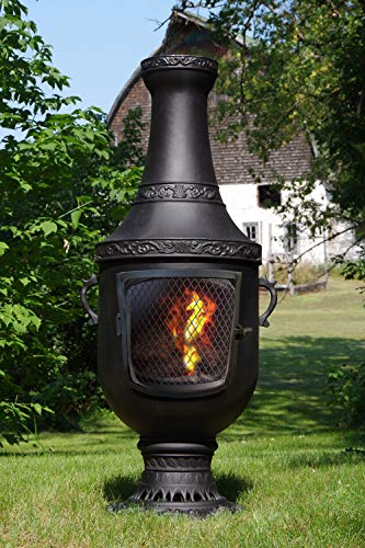 The Venetian Grill & Oven Chiminea CAST Iron +Free Deck Protector ($59.95 Value)