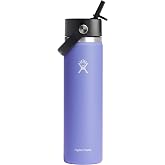 Hydro Flask 24 Oz Wide Flex Straw Cap Bottle - Insulated Stainless Steel - Wide Straw Lid, Non Spill, Leakproof in Lupine