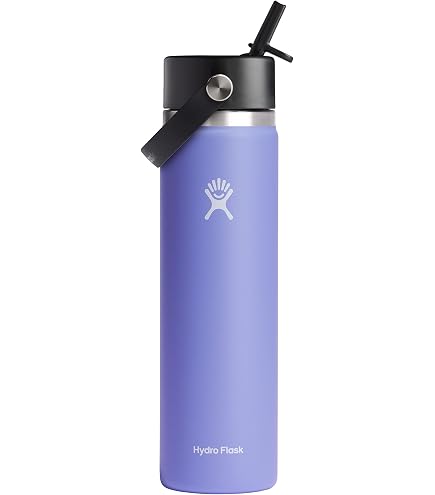Gourde Hydro Flask édition Limitée 24 Oz - Bouteille Isotherme Inox Avec Bouchon Flexible Et Botte Violette