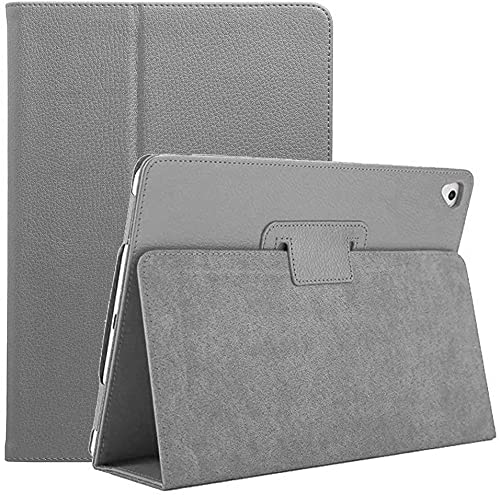 PU Leather Stand Case for iPad Air 1/2 9.7 2017/18 5th/6th Generation Folio Cover (Grey)