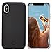 Wellerly iPhone Xs Case, iPhone X Case, LED Illuminated Selfie Light Cell Phone Case Cover [Rechargeable] Light Up Luminous Selfie Flashlight Case for iPhone X/XS 5.8inch (Black)