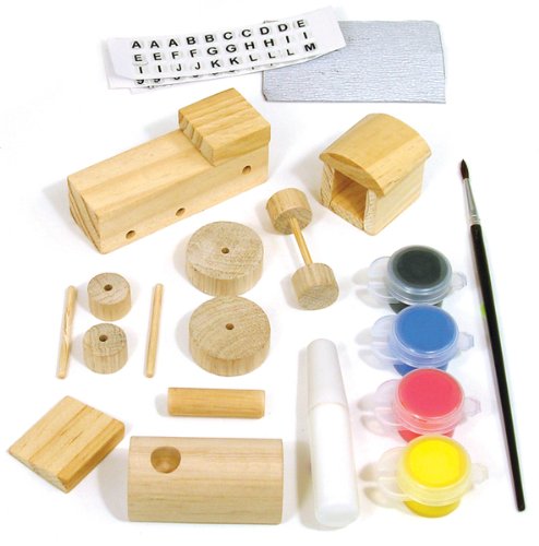 wooden train craft kit