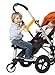 Kleine Dreumes Twoo Bugaboo Wheeled Board Seat - Black/Silver