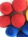 12 Pack Plush Squeaky Balls for Small Dogs or Cats - Red, Yellow, Blue