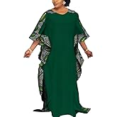 African Dresses for Women Patchwork Maxi Long Dresses 3/4 Sleeve Dashiki Women Clothes Loose African Robe Clothing…