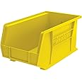 Akro-Mils 30240 AkroBins Plastic Storage Bins, Space-Saving Stackable Bins, Garage Organization Bins, Pantry Organization, Craft Storage, 15-Inch x 8-Inch x 7-Inch, Yellow, 12-Pack