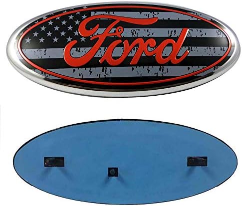 2004-2014 Ford F150 Front Grille Tailgate Emblem, Oval 9"X3.5", American Flag Decal Badge Nameplate Also Fits for 04-14 F250 F350, 11-14 Edge, 11-16 Explorer, 06-11 Ranger