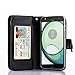 TabPow Moto Z Play Droid Case, 10 Card Slot - ID Slot, Button Wallet Folio PU Leather Case Cover With Detachable Magnetic Hard Case For Motorola Moto Z Play Droid (2016) - Black