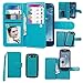 xhorizon Premium Leather Folio Case [Wallet Function] [Magnetic Detachable] Fashion Wristlet Purse Soft Flip Multiple Card Slots Case Cover ZA5 for Samsung Galaxy S3 (I9300) - Blue