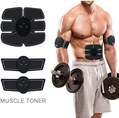 Muscle Toner &amp; ABS Stimulator -Electric Abdominal Toning Belt Exercise Machine Body Muscle Trainer Wireless Portable Unisex Home Fitness Workout Ultimate Fat Burner Equipment for Abdomen Arm Waist