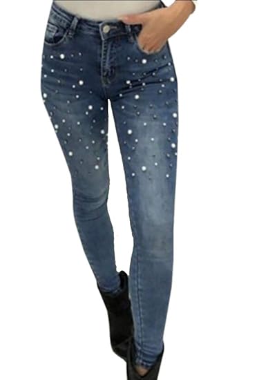 pants with pearls on them