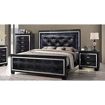 Amazon Com Soflex Tinley Black Leather Diamond Tufted Panel