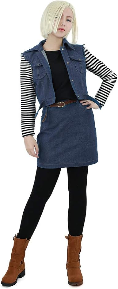 Amazon Miccostumes レディース 女性 人造人間 18号 コスプレ コスチューム L コスプレ 仮装 通販