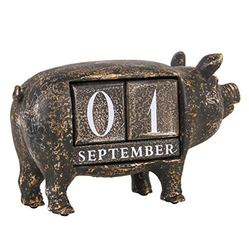 Piggy Wood & Resin Decorative Calendar - Image 7